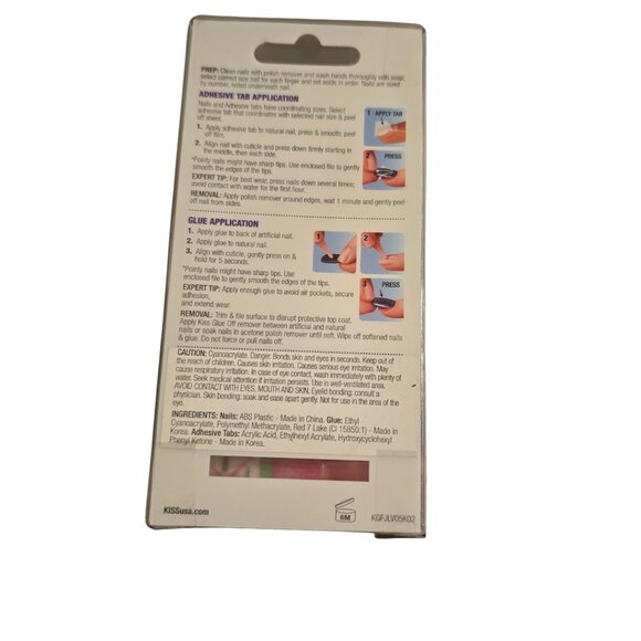 Kiss Jelly Fantasy Press-On Nails – Long, Clear Pink Style - Picture 6 of 6